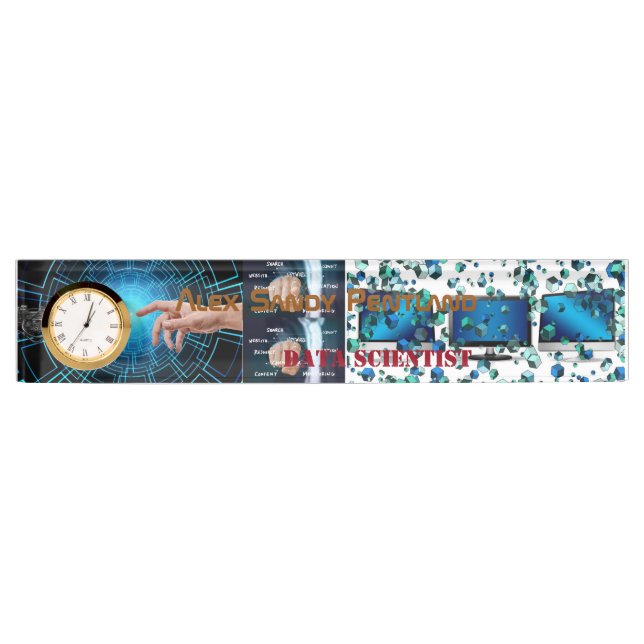 Personalized Data Scientist Analytics Acrylic  Desk Name Plate (Front)