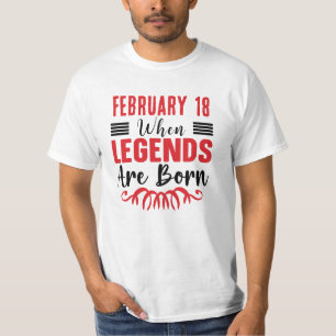 Personalized Date Birthday Legends Are Born T-Shirt