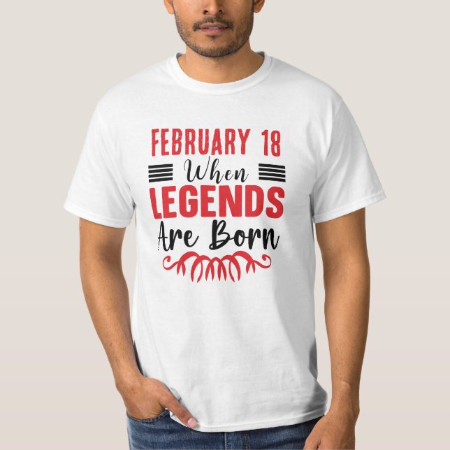 Personalized Date Birthday Legends Are Born T-Shirt (Front)