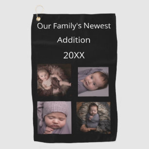 Personalized Dated Our Family's Newest Addition Golf Towel
