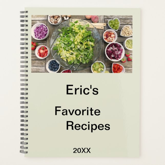 Personalized Dated Planner Recipe Book (Front)