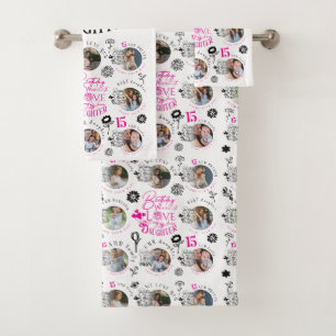 Personalized Daughter Birthday Gifts Bath Towel Set