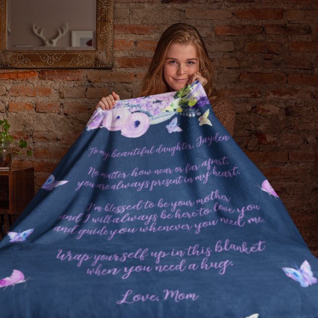 Personalized Daughter Fleece Blanket (Custom Quote Daughter Fleece Blanket
)