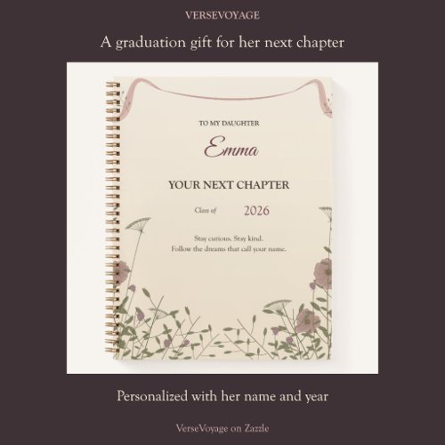 Personalized Daughter Graduation Next Chapter Notebook