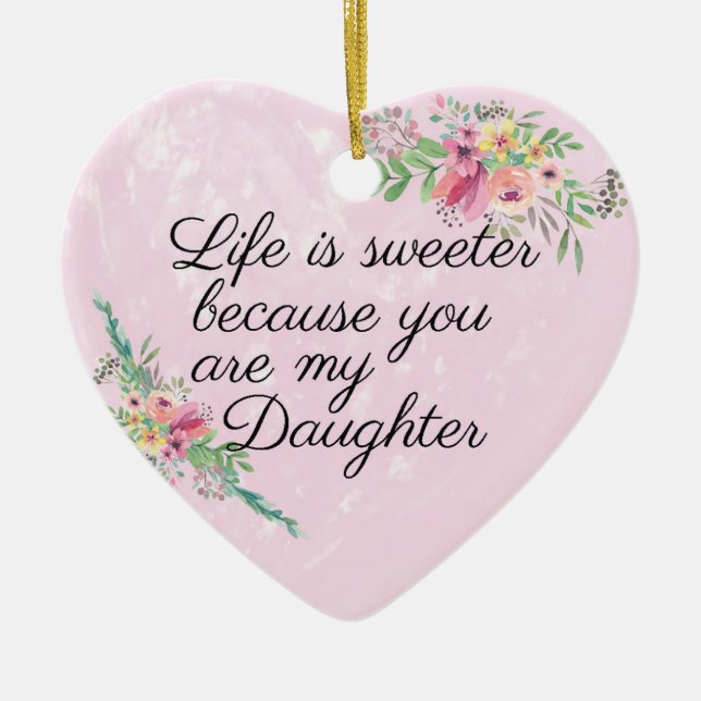 Personalized Daughter Ornament (Front)
