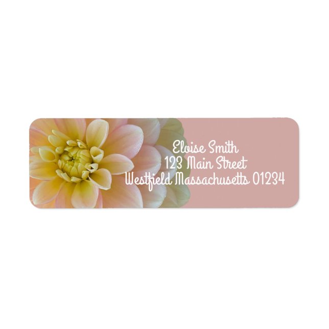 Personalized Day Dreamer Dahlia Flower  Label (Front)