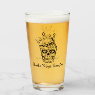 Dia De Los Muertos Beer Glass Mexico Beer Can Glass Engraved 