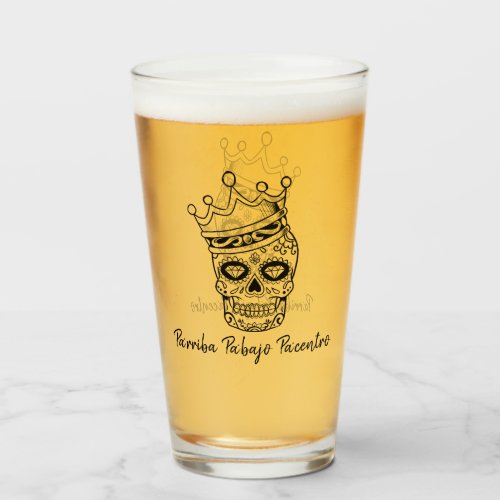 Personalized Day of the Dead Calavera TOAST Glass
