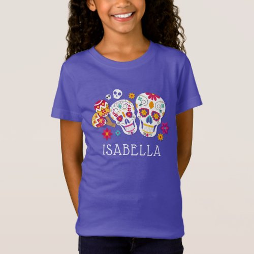 Personalized Day of the Dead Sugar Skulls T_Shirt