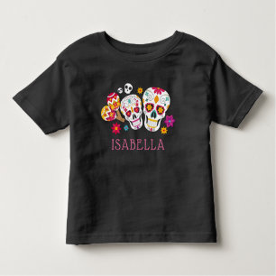 Personalized Day of the Dead Sugar Skulls Toddler T-shirt