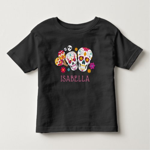 Personalized Day of the Dead Sugar Skulls Toddler T_shirt