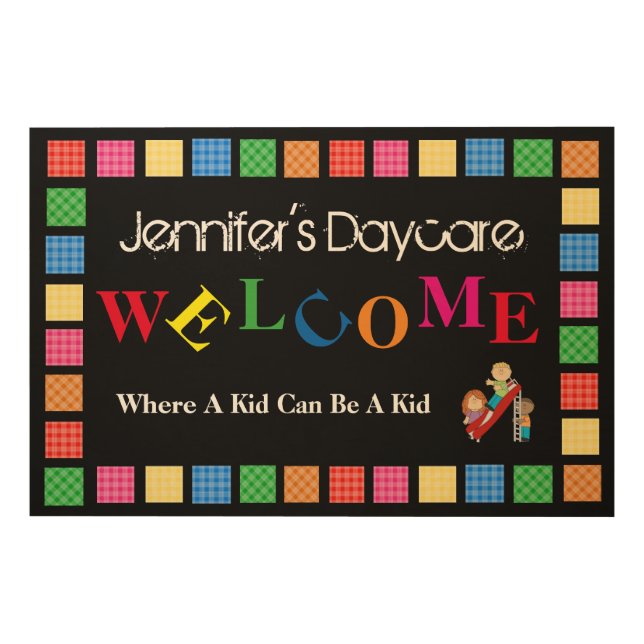 Personalized Daycare/Business Welcome Sign (Front)
