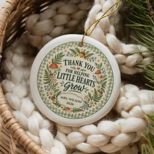 Personalized Daycare Teacher Thank You Gift Ceramic Ornament