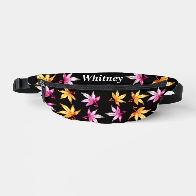 Personalized Dazzling Autumn Leaves Fanny Pack (Front)