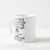 personalized dear cat dad, cat's name coffee mug (Front Left)