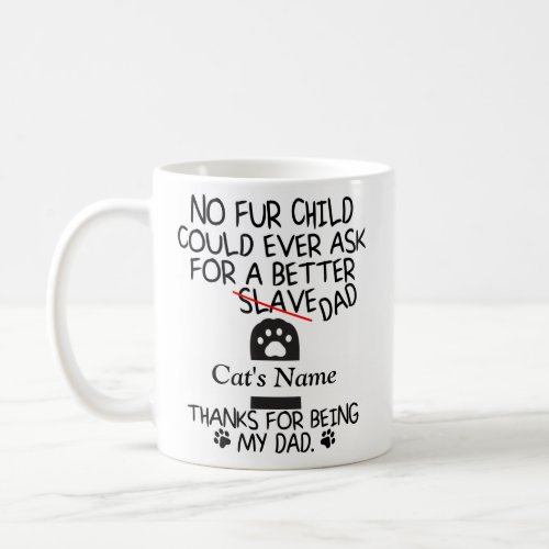 personalized dear cat dad cats name coffee mug