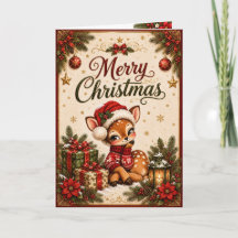 Personalized Dear Santa Deer Christmas Card