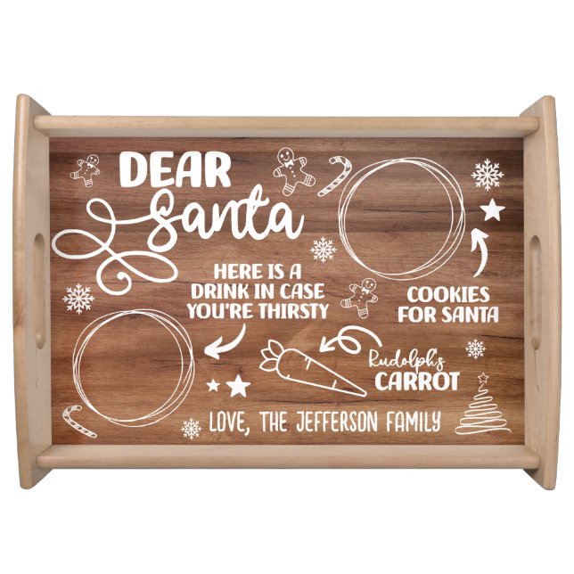 Personalized Dear Santa Serving Tray (Front)