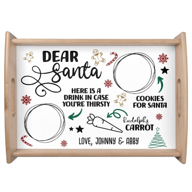 Personalized Dear Santa Serving Tray (Front)