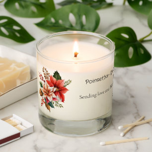 Personalized December Birth Flower Birthday Gift Scented Candle