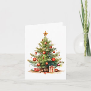Personalized Decorated Christmas Tree  Card