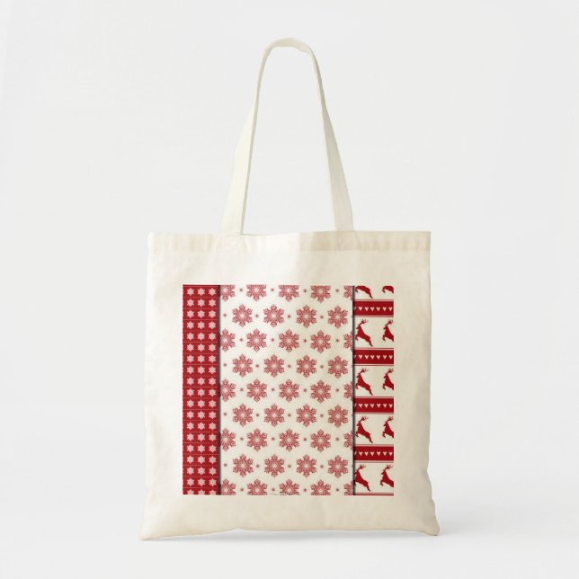 Personalized Decorative Christmas Pattern Tote Bag (Front)