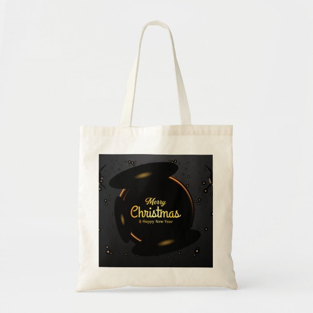 Personalized Decorative Merry Christmas Tote Bag (Front)