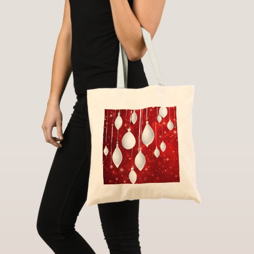 Personalized Decorative Merry Christmas Tree Tote Bag