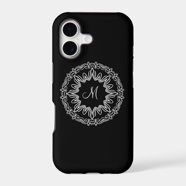 Personalized Decorative Monogram Design Iphone Case (Back)