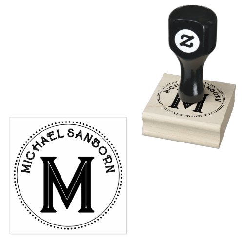 Personalized Decorative Name Initial Rubber Stamp