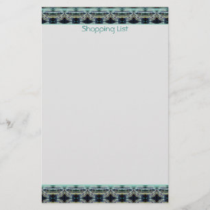 Personalized Decorative Shopping List Stationery