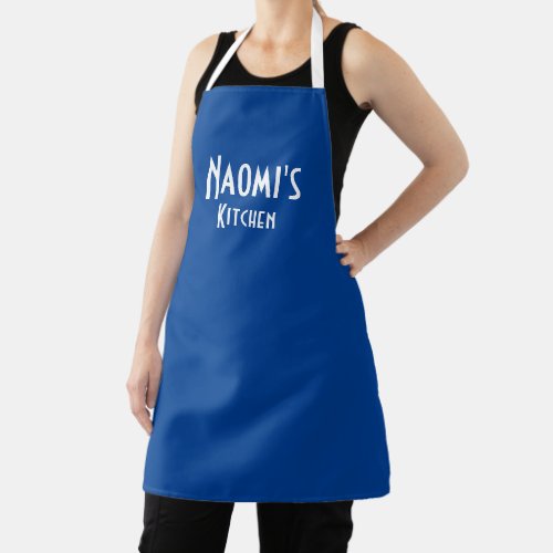 Personalized Deep Blue Apron