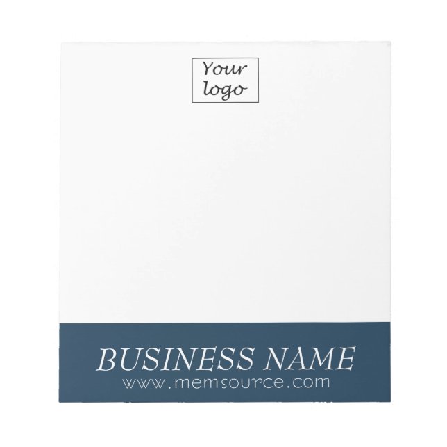 Personalized Deep Blue Sea Store Gift Notepad (Front)