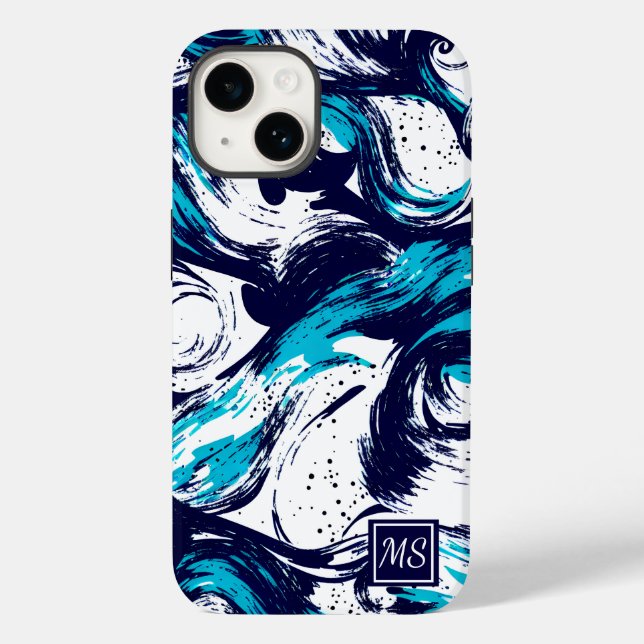 Personalized Deep Ocean Print Case-Mate iPhone Case (Back)