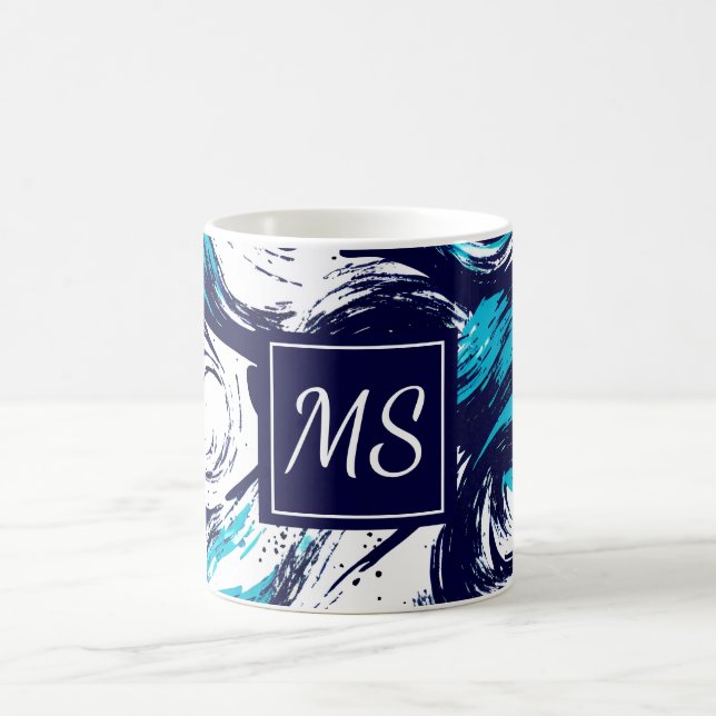 Personalized Deep Ocean Print Coffee Mug (Center)