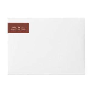 Personalized Deep Red Christmas Return Address Wrap Around Label