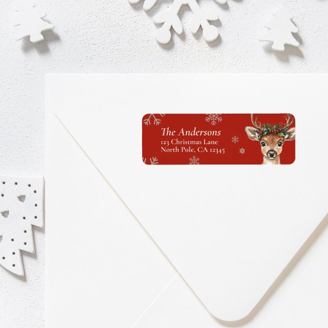 Personalized Deer Christmas Return Address Label (Personalized Deer Christmas Return Address Label)
