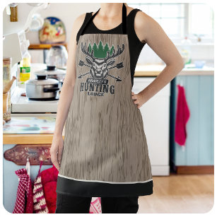 Personalized Deer Elk Hunter Bow Hunting Lodge Apron