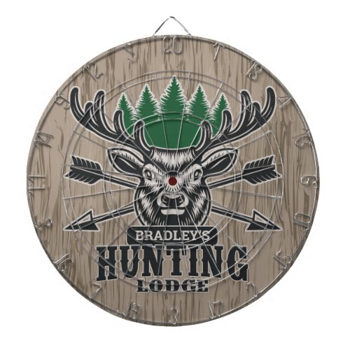 Personalized Deer Elk Hunter Bow Hunting Lodge Dart Board