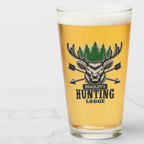 Personalized Deer Elk Hunter Bow Hunting Lodge Glass