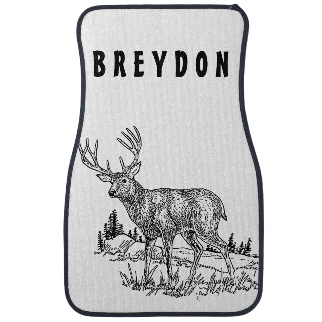 Personalized Deer Graphic Truck Mats (Front)