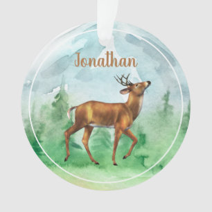 Personalized Deer Hunter Birthday Ornament