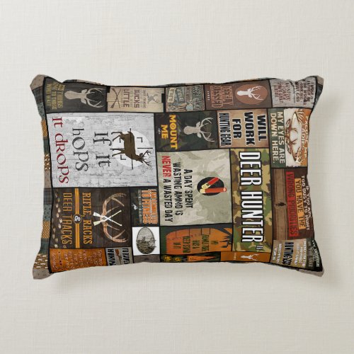 Personalized Deer Hunter Christmas Gift For Hunter Accent Pillow