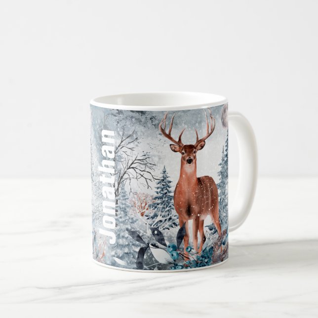 Personalized Deer Hunters Graphic  Mug (Front Right)