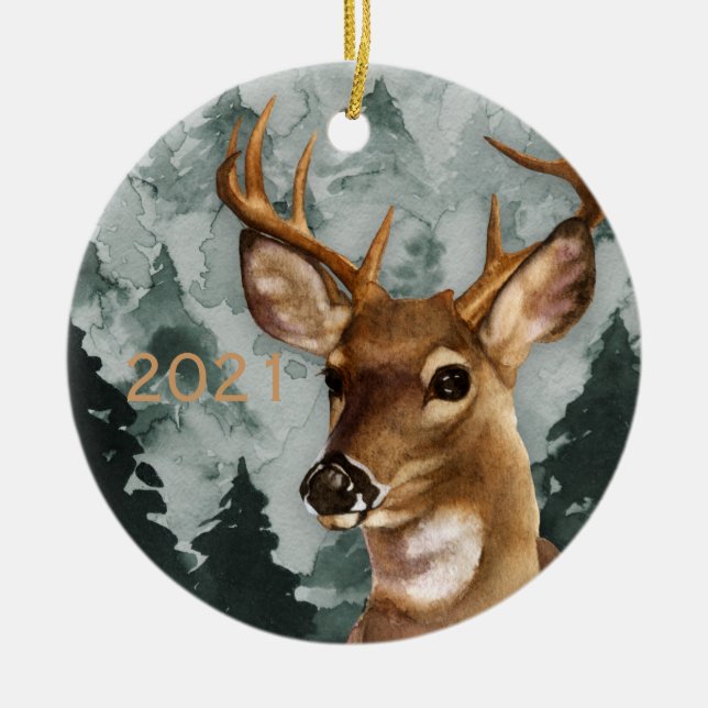 Personalized Deer Ornament (Front)