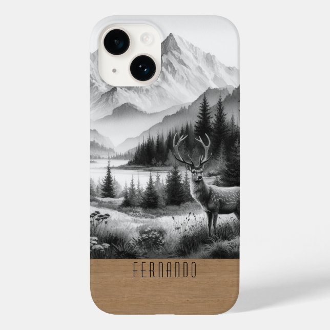 Personalized Deer Phone case, Gift for Him Case-Mate iPhone Case (Back)