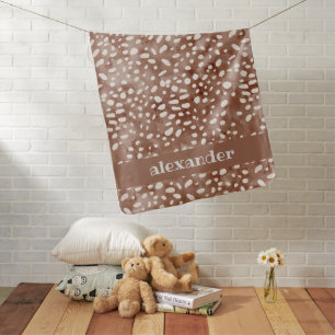 Personalized Deer Print Baby Blanket