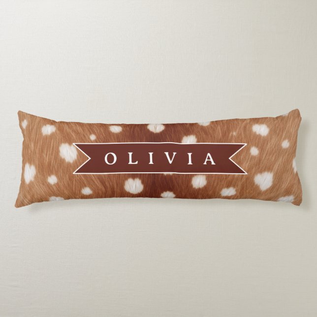Personalized Deer Print Neutral Aesthetic Gifts Body Pillow (Front)