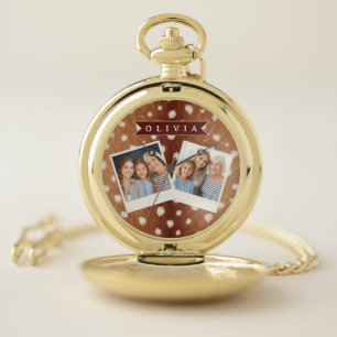 Personalized Deer Print Neutral Aesthetic Gifts Pocket Watch