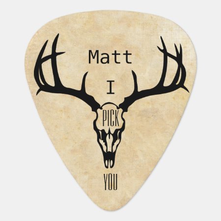 Personalized Deer Stag Buck Guitar Pick